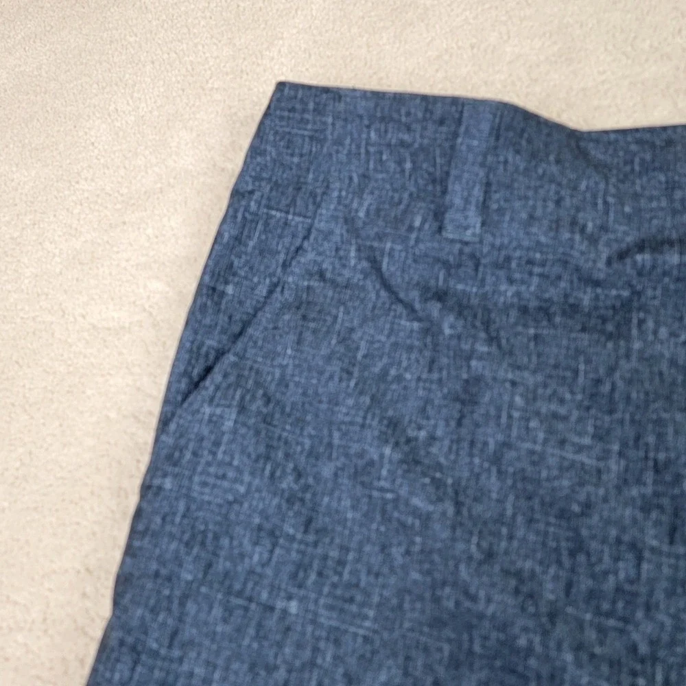 Oakley Control Heather NEW Men's 38 Copen Blue Flat Front Reg‎ Fit Golf Shorts